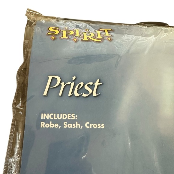 NWT Spirit Halloween Adult One Size Priest Costume Robe Religious Catholic New - Picture 6 of 8